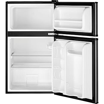 Mini Refrigerator シルバー 2段棚付き Amazon.com: GE Mini Fridge With Freezer | 3.1 Cubic Ft